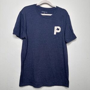 Poncho Mens Short Sleeve Shirt The Fence Line Size Med Texas